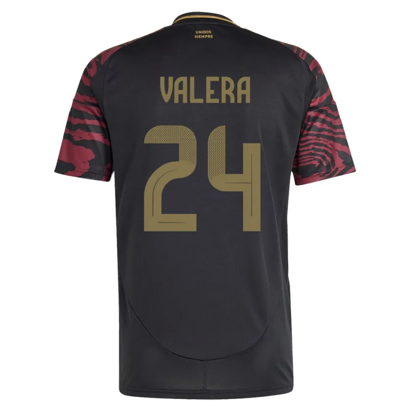 Danxen Kid Peru Álex Valera #24 Black Away Jersey 24-26 T-Shirt