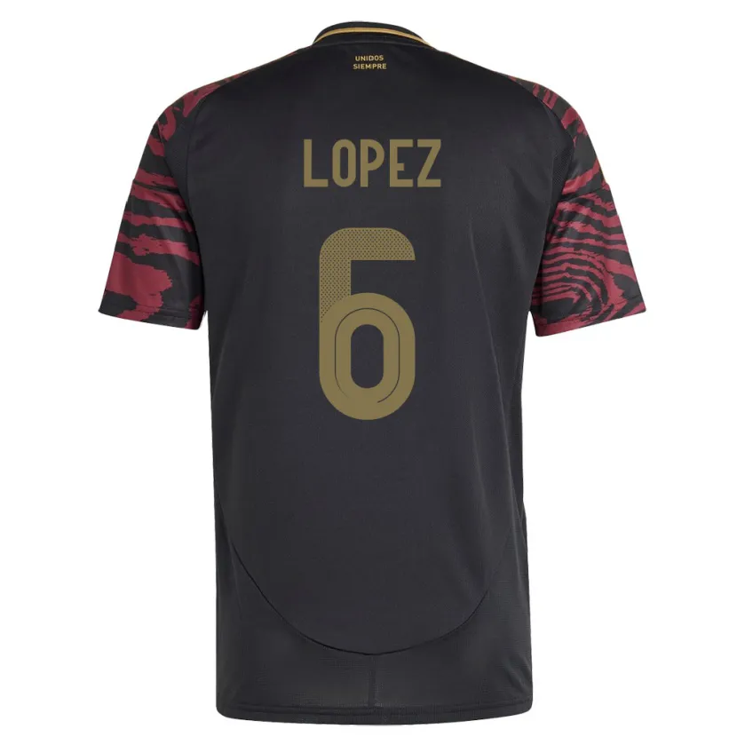 Danxen Kid Peru Marcos López #6 Black Away Jersey 24-26 T-Shirt