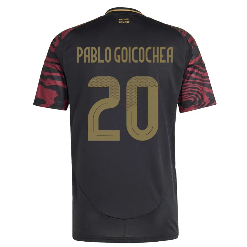 Danxen Kid Peru Juan Pablo Goicochea #20 Black Away Jersey 24-26 T-Shirt