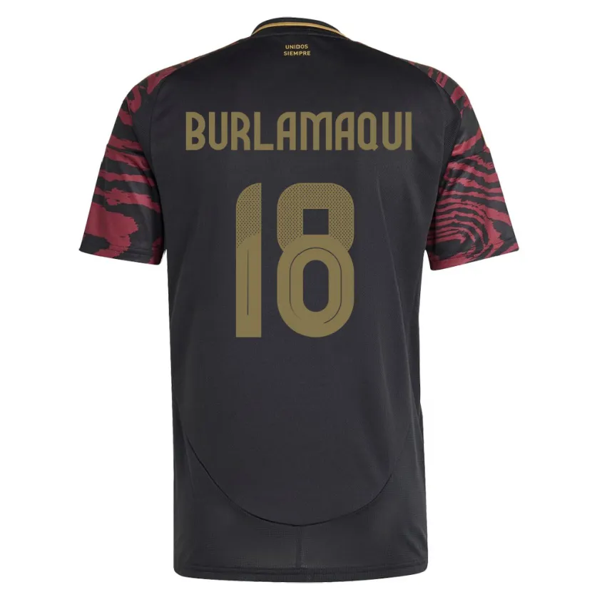 Danxen Kid Peru Alessandro Burlamaqui #18 Black Away Jersey 24-26 T-Shirt