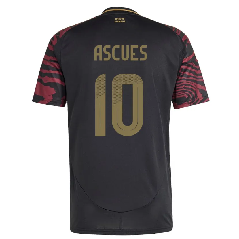 Danxen Kid Peru Adrián Ascues #10 Black Away Jersey 24-26 T-Shirt