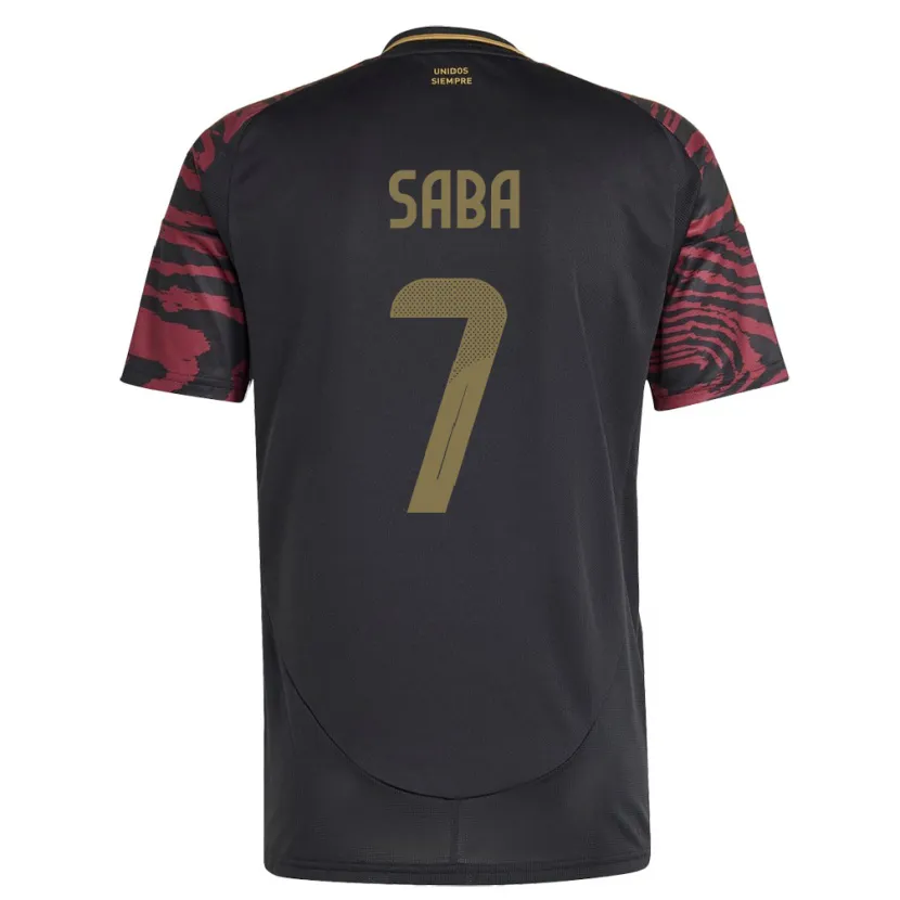 Danxen Kid Peru Emilio Saba #7 Black Away Jersey 24-26 T-Shirt