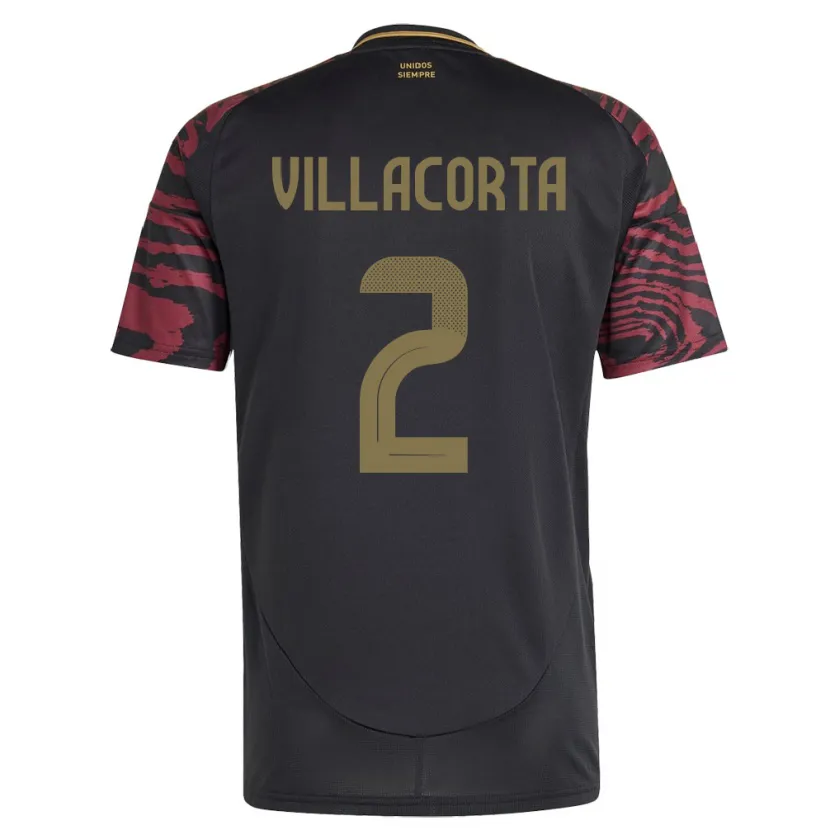 Danxen Kid Peru Anderson Villacorta #2 Black Away Jersey 24-26 T-Shirt