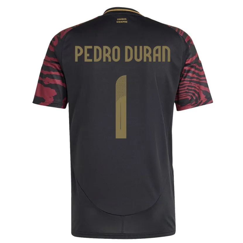 Danxen Kid Peru Juan Pedro Durán #1 Black Away Jersey 24-26 T-Shirt