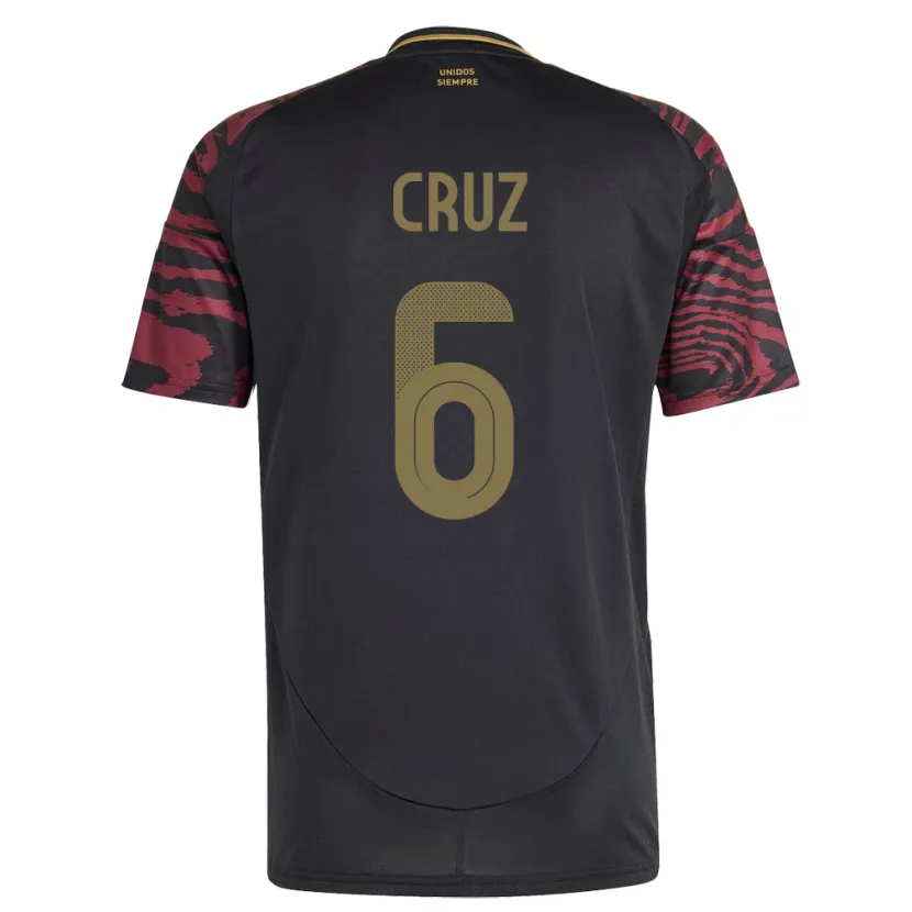 Danxen Kid Peru Esteban Cruz #6 Black Away Jersey 24-26 T-Shirt