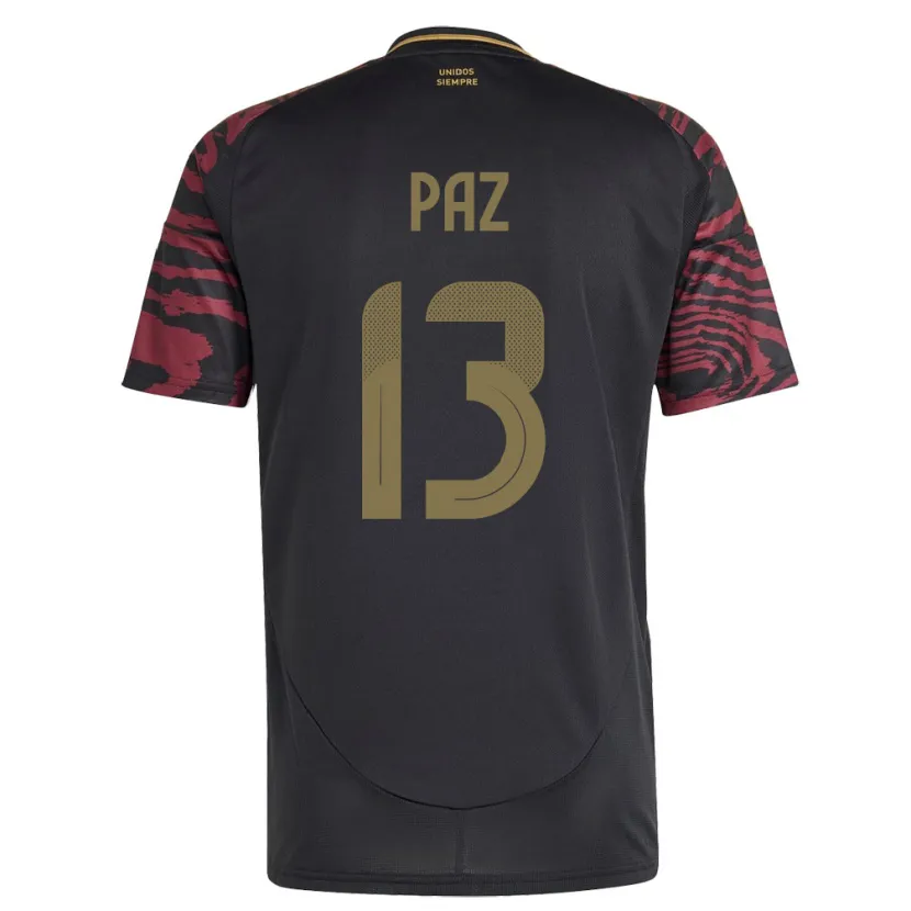 Danxen Kid Peru Braidy Paz #13 Black Away Jersey 24-26 T-Shirt