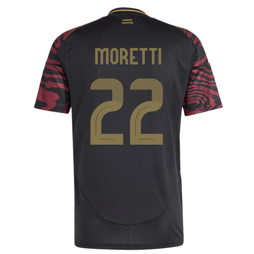 Danxen Kid Peru Jair Moretti #22 Black Away Jersey 24-26 T-Shirt