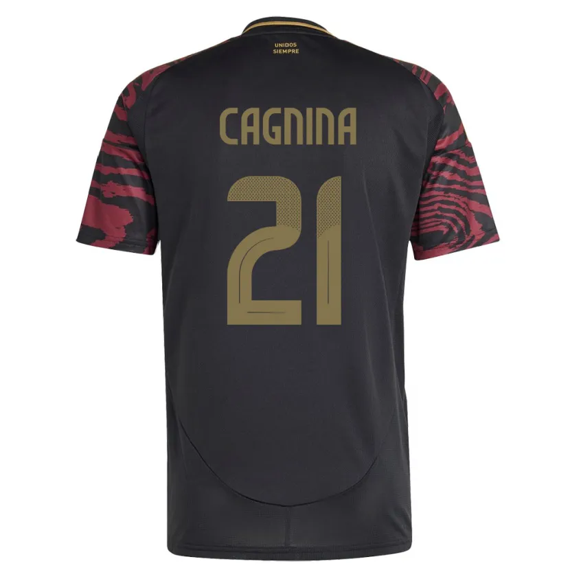 Danxen Kid Peru Grace Cagnina #21 Black Away Jersey 24-26 T-Shirt