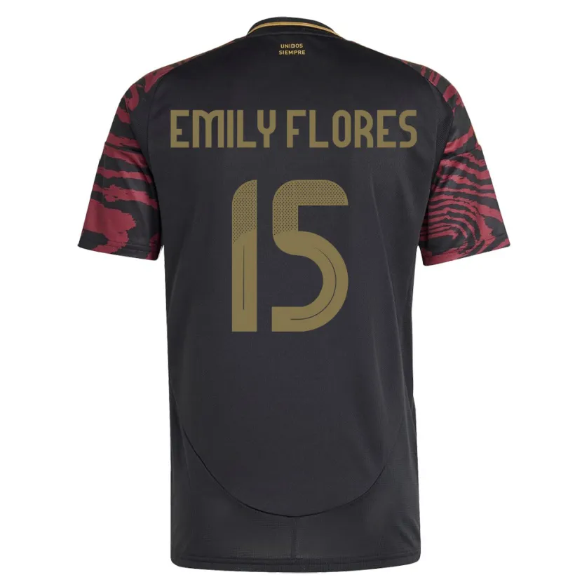 Danxen Kid Peru Emily Flores #15 Black Away Jersey 24-26 T-Shirt