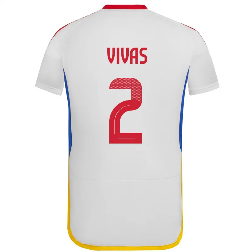 Danxen Kid Venezuela Carlos Vivas #2 White Away Jersey 24-26 T-Shirt