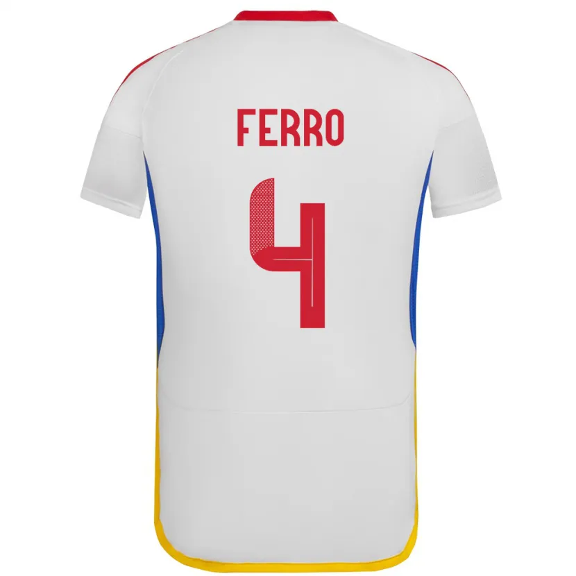 Danxen Kid Venezuela Andrés Ferro #4 White Away Jersey 24-26 T-Shirt