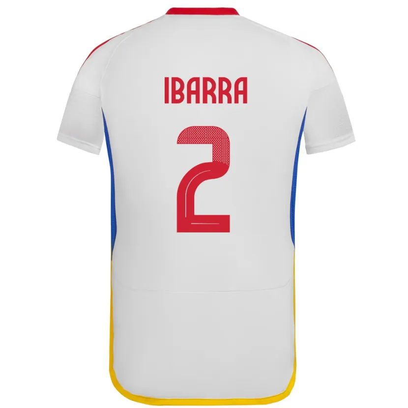 Danxen Kid Venezuela Pablo Ibarra #2 White Away Jersey 24-26 T-Shirt