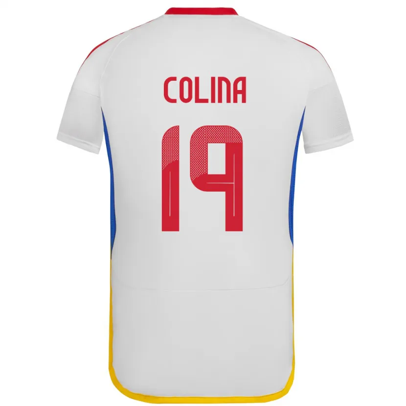 Danxen Kid Venezuela Junior Colina #19 White Away Jersey 24-26 T-Shirt