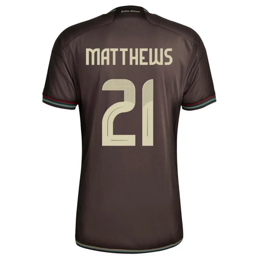 Danxen Kid Jamaica Cheyna Matthews #21 Night Brown Away Jersey 24-26 T-Shirt