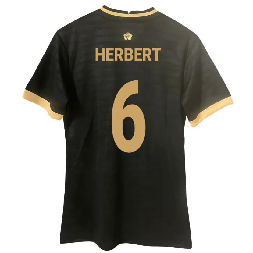 Danxen Kid Panama Giovany Herbert #6 Black Away Jersey 24-26 T-Shirt