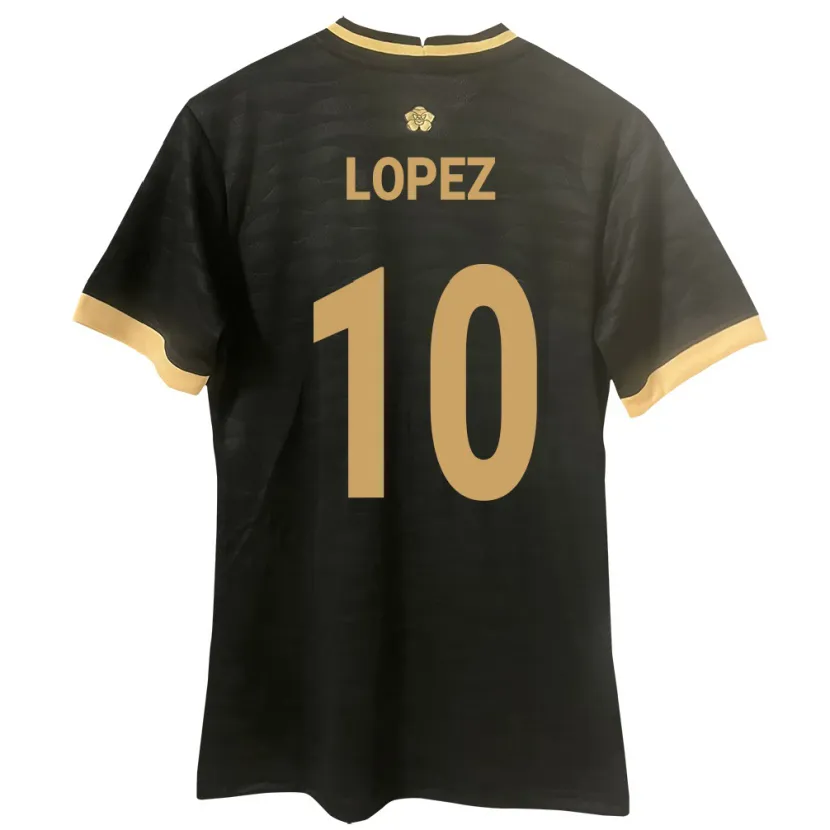 Danxen Kid Panama Ovidio Lopez #10 Black Away Jersey 24-26 T-Shirt