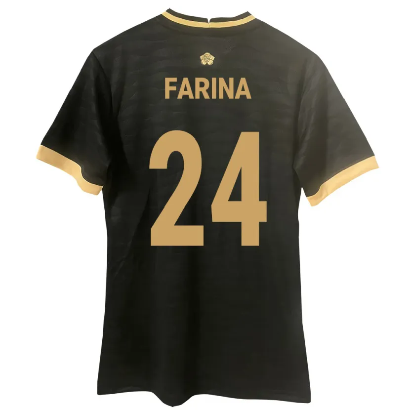 Danxen Kid Panama Edgardo Fariña #24 Black Away Jersey 24-26 T-Shirt