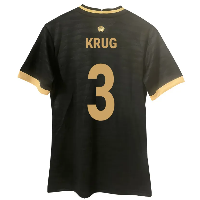 Danxen Kid Panama Martín Krug #3 Black Away Jersey 24-26 T-Shirt