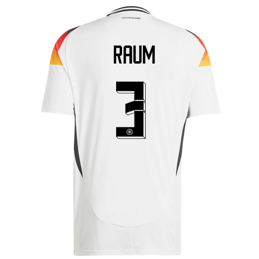 Danxen Men Germany David Raum #3 White Home Jersey 24-26 T-Shirt