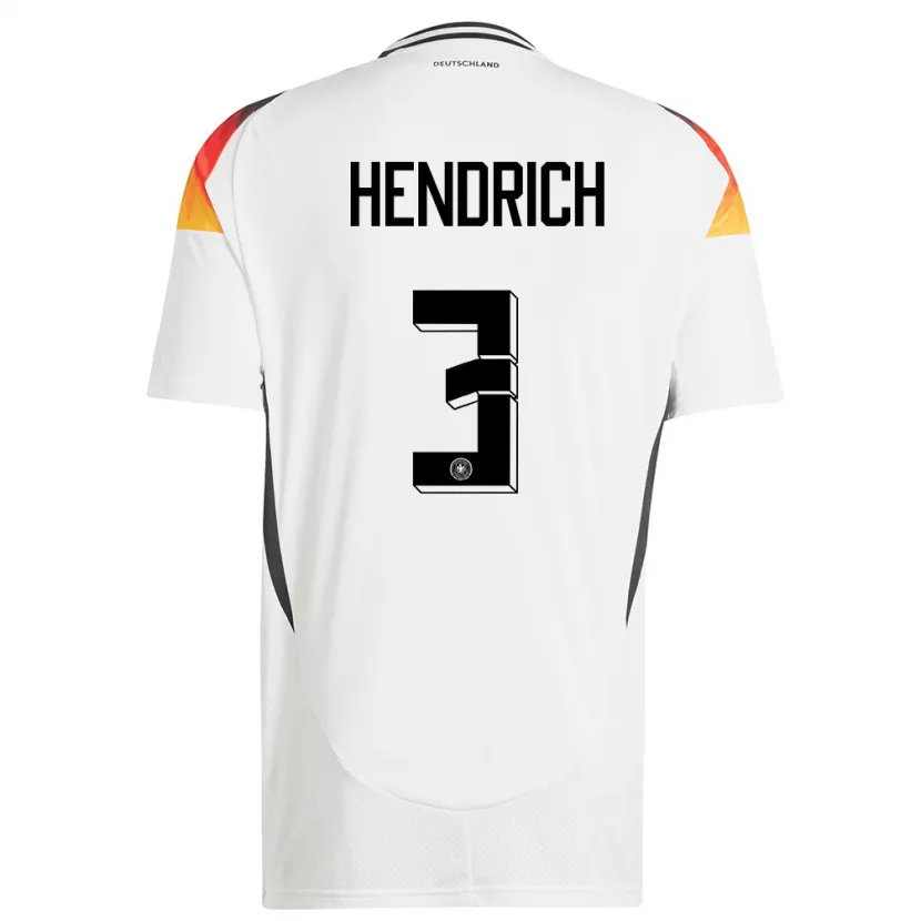 Danxen Men Germany Kathrin Hendrich #3 White Home Jersey 24-26 T-Shirt