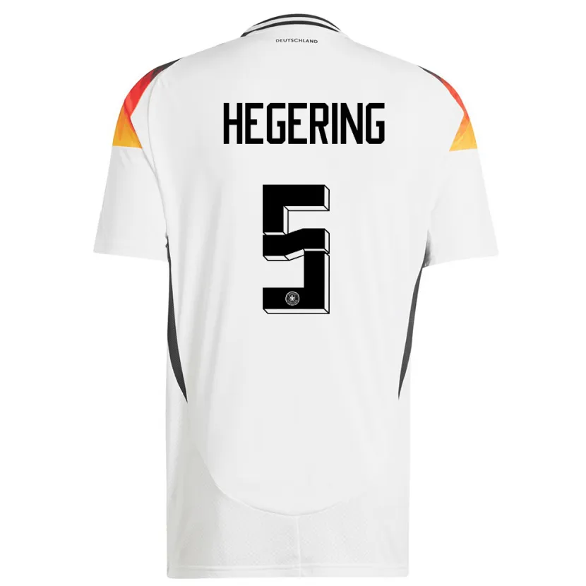 Danxen Men Germany Marina Hegering #5 White Home Jersey 24-26 T-Shirt