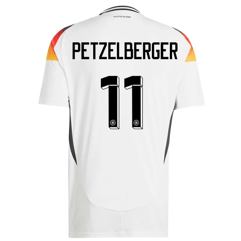 Danxen Men Germany Ramona Petzelberger #11 White Home Jersey 24-26 T-Shirt