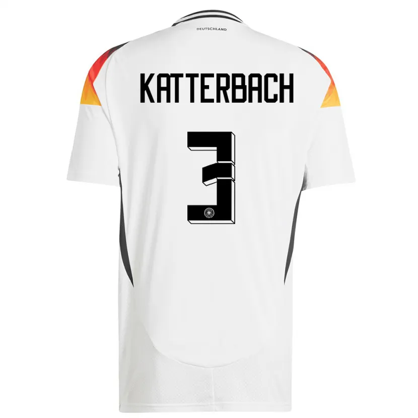 Danxen Men Germany Noah Katterbach #3 White Home Jersey 24-26 T-Shirt