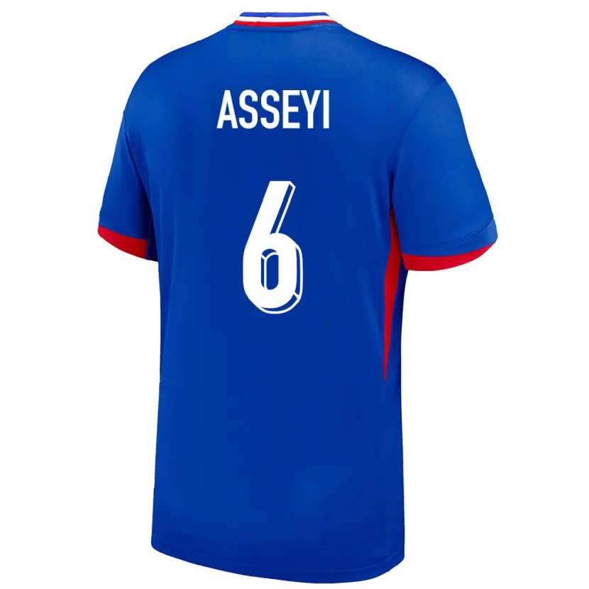 Danxen Men France Viviane Asseyi #6 Blue Home Jersey 24-26 T-Shirt