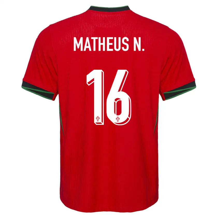 Danxen Men Portugal Matheus Nunes #16 Red Home Jersey 24-26 T-Shirt