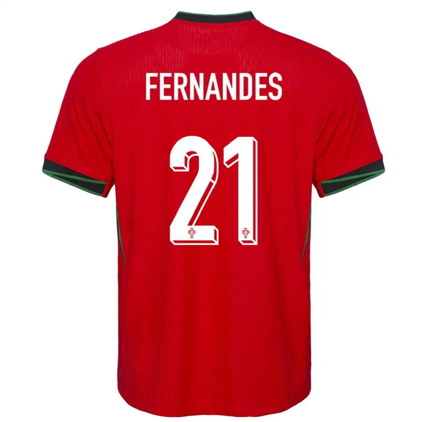 Danxen Men Portugal Mateus Fernandes #21 Red Home Jersey 24-26 T-Shirt