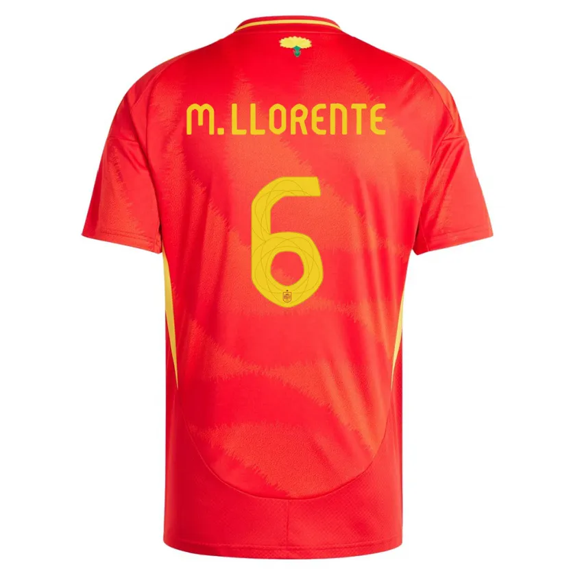 Danxen Men Spain Marcos Llorente #6 Red Home Jersey 24-26 T-Shirt