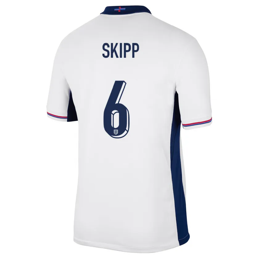 Danxen Men England Oliver Skipp #6 White Home Jersey 24-26 T-Shirt