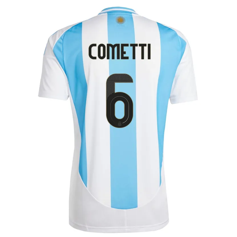 Danxen Men Argentina Aldana Cometti #6 White Blue Home Jersey 24-26 T-Shirt