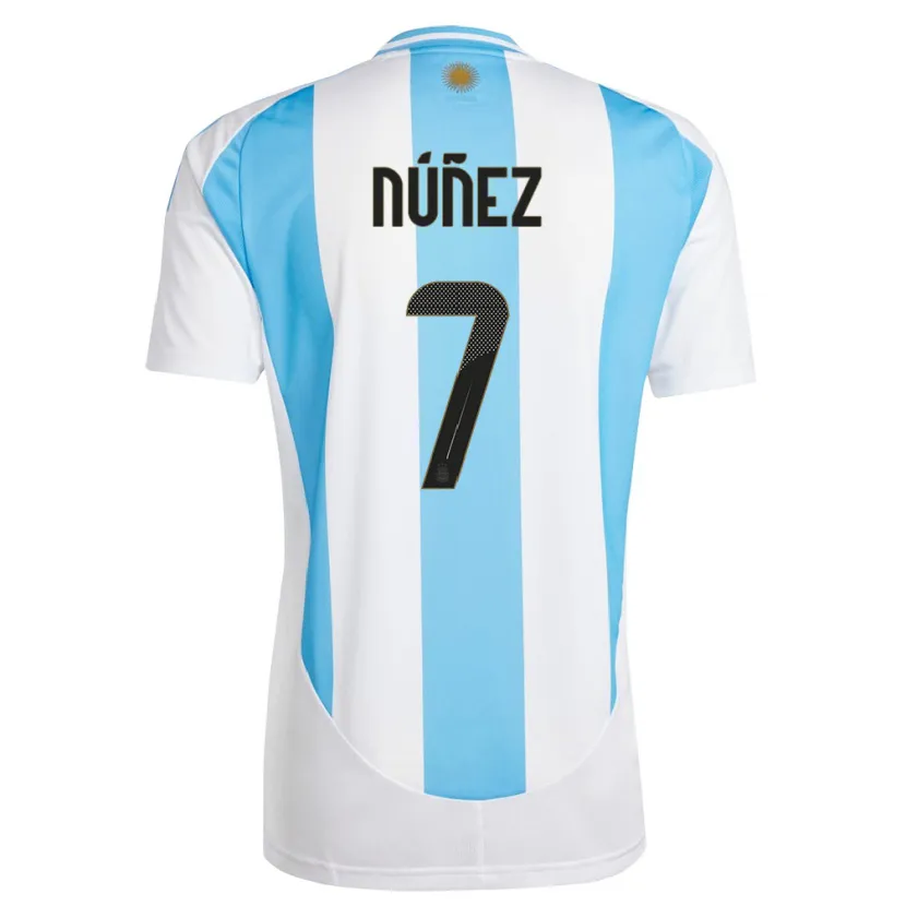 Danxen Men Argentina Romina Nunez #7 White Blue Home Jersey 24-26 T-Shirt