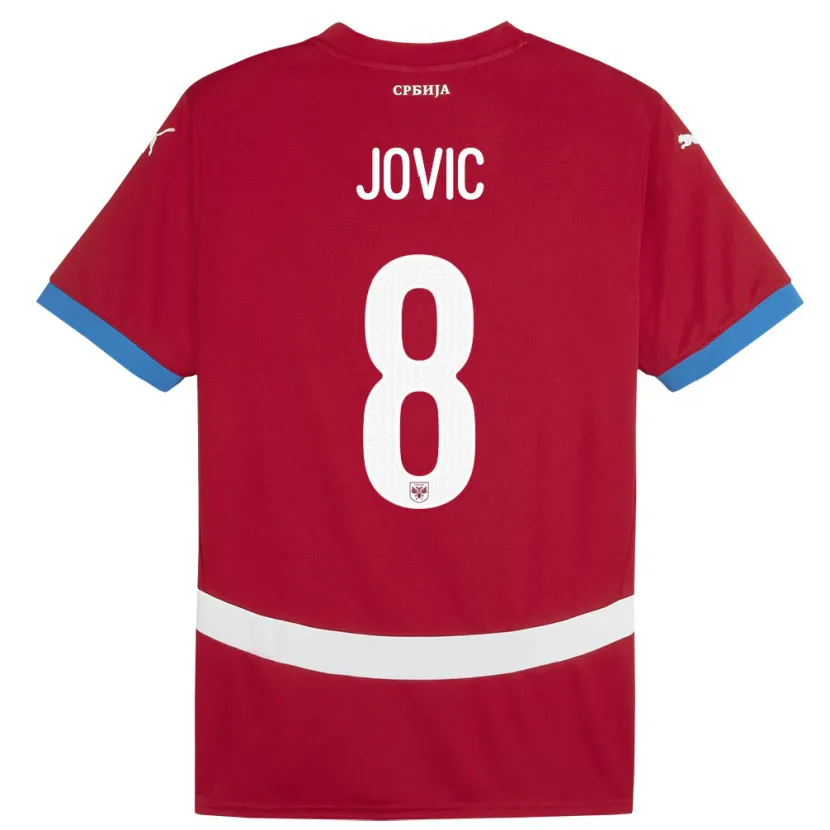 Danxen Men Serbia Luka Jovic #8 Red Home Jersey 24-26 T-Shirt