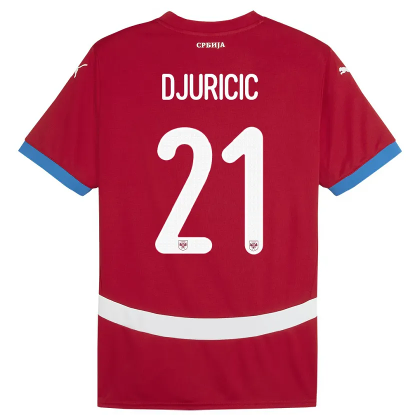 Danxen Men Serbia Filip Djuricic #21 Red Home Jersey 24-26 T-Shirt