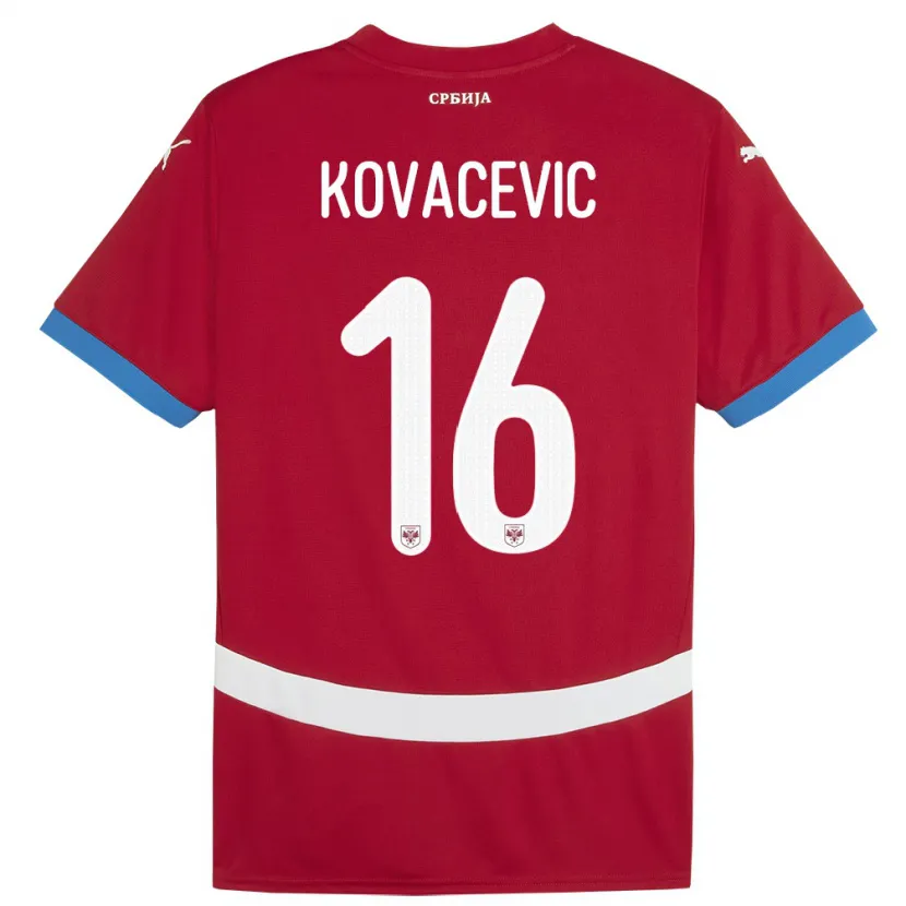 Danxen Men Serbia Bojan Kovacevic #16 Red Home Jersey 24-26 T-Shirt