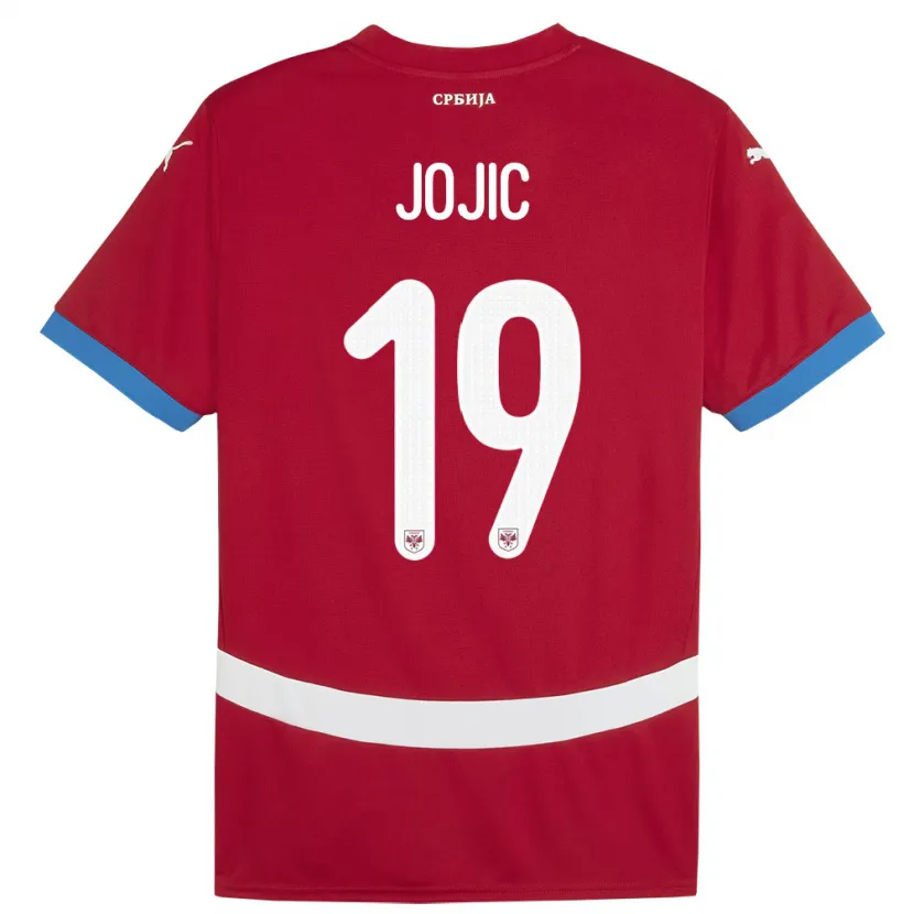 Danxen Men Serbia Nikola Jojic #19 Red Home Jersey 24-26 T-Shirt