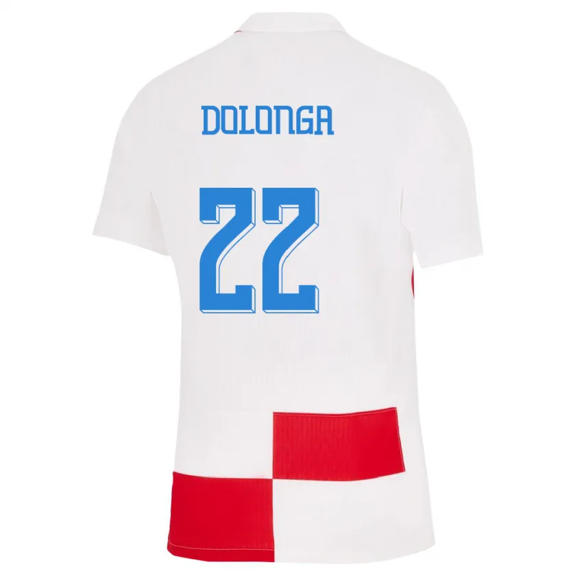 Danxen Men Croatia Niko Dolonga #22 White Red Home Jersey 24-26 T-Shirt