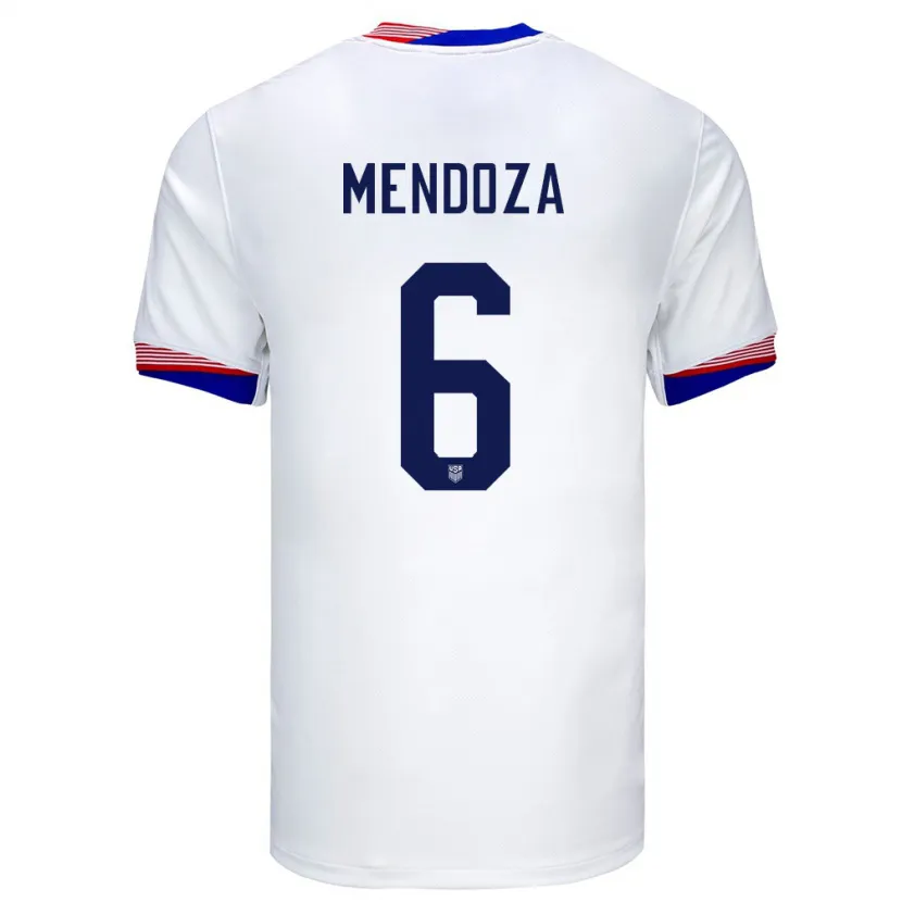 Danxen Men United States Edwyn Mendoza #6 White Home Jersey 24-26 T-Shirt