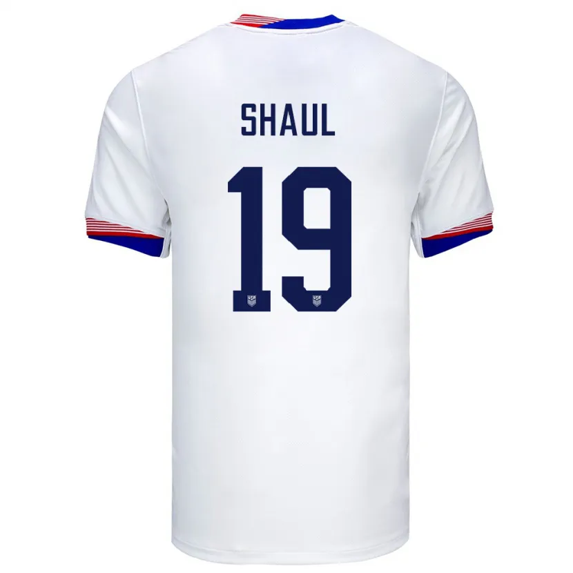 Danxen Men United States Ian Shaul #19 White Home Jersey 24-26 T-Shirt