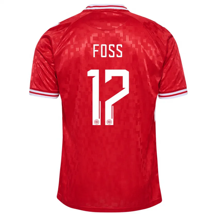 Danxen Men Denmark Jonathan Foss #17 Red Home Jersey 24-26 T-Shirt