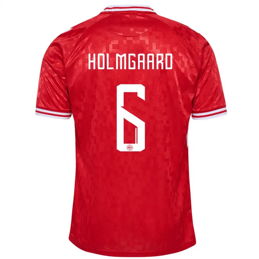 Danxen Men Denmark Karen Holmgaard #6 Red Home Jersey 24-26 T-Shirt