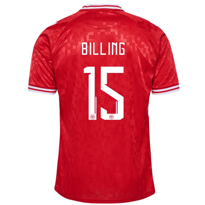 Danxen Men Denmark Philip Billing #15 Red Home Jersey 24-26 T-Shirt