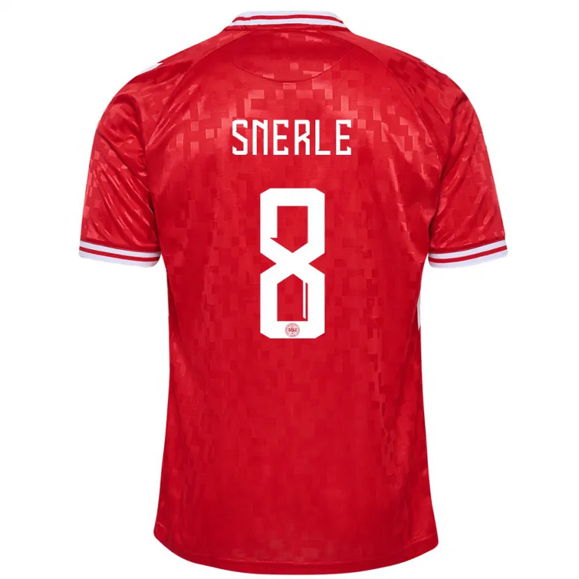 Danxen Men Denmark Emma Snerle #8 Red Home Jersey 24-26 T-Shirt