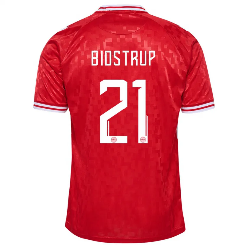 Danxen Men Denmark Mads Bidstrup #21 Red Home Jersey 24-26 T-Shirt