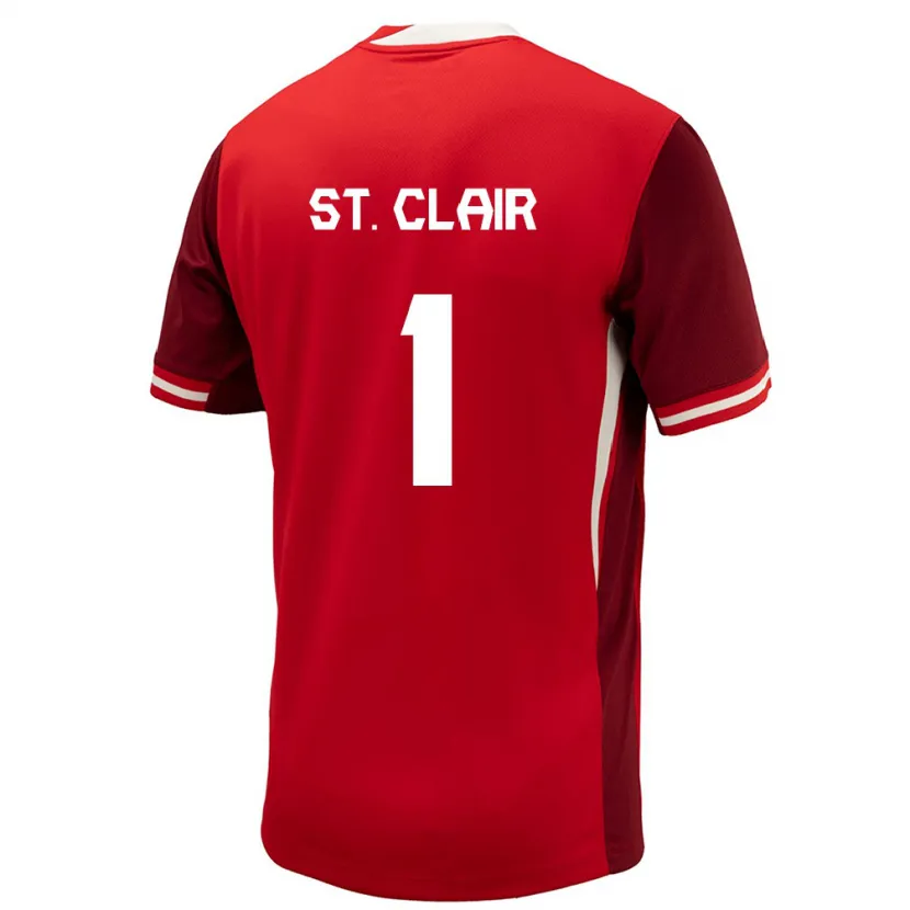 Danxen Men Canada Dayne St. Clair #1 Red Home Jersey 24-26 T-Shirt