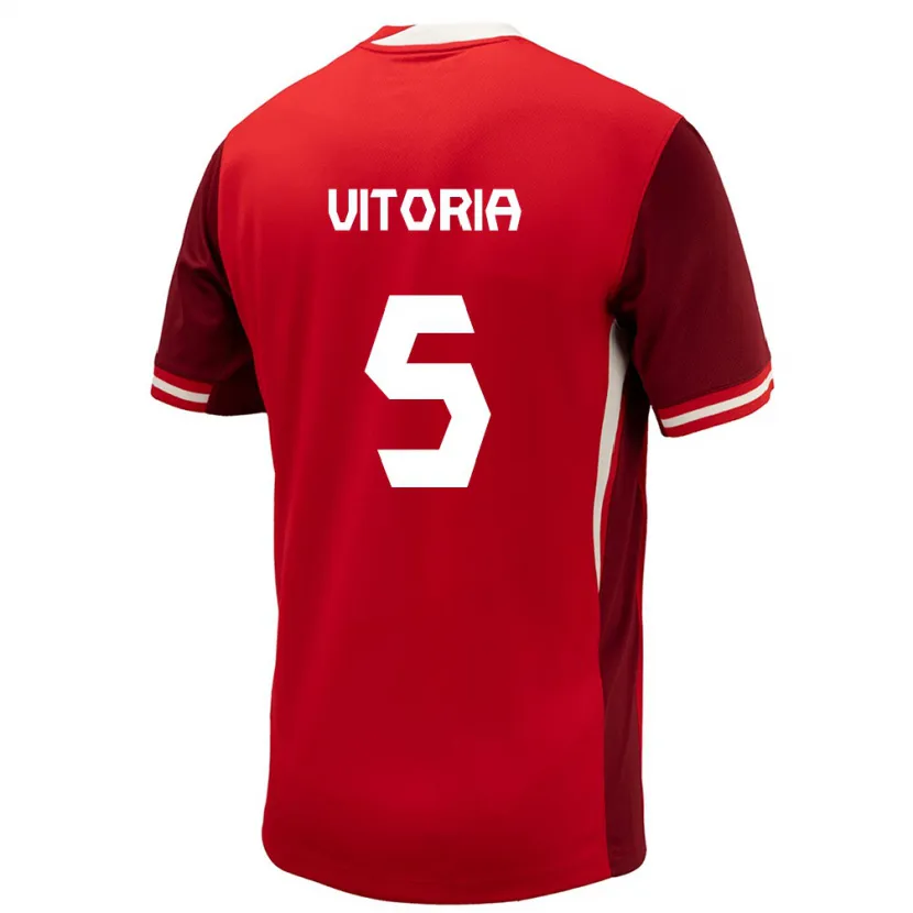 Danxen Men Canada Steven Vitória #5 Red Home Jersey 24-26 T-Shirt