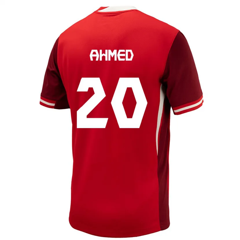 Danxen Men Canada Ali Ahmed #20 Red Home Jersey 24-26 T-Shirt