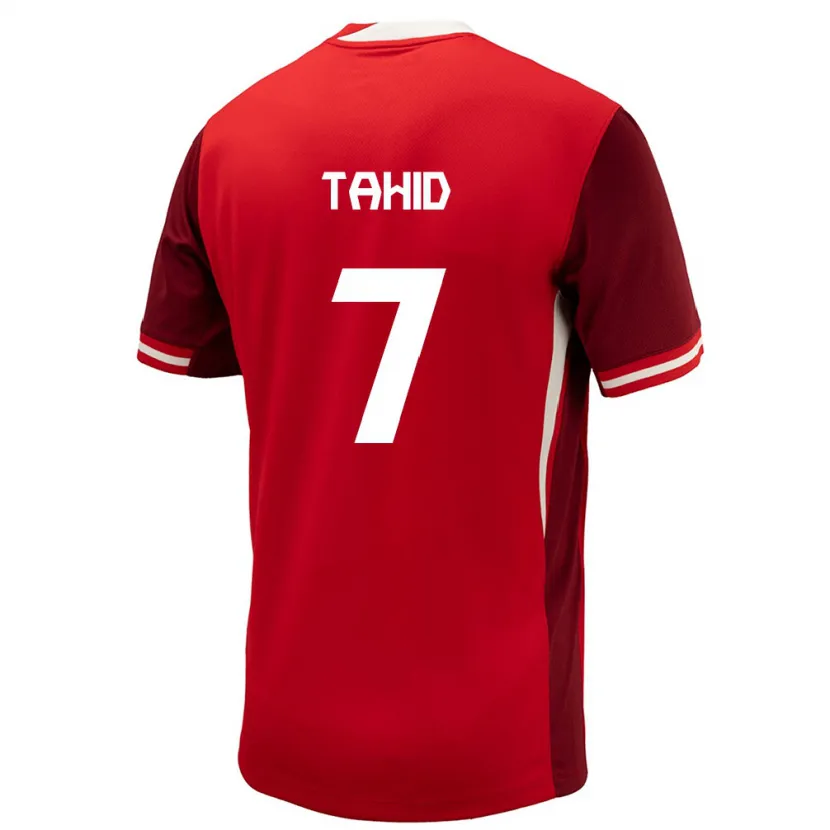 Danxen Men Canada Taryck Tahid #7 Red Home Jersey 24-26 T-Shirt